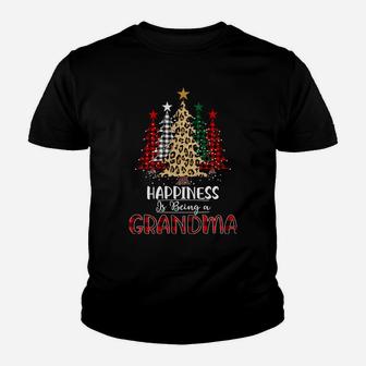 Happiness Is Being A Grandma Christmas Tree Leopard 2019 Youth T-shirt | Crazezy CA