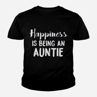 Happiness Is Being An Auntie Youth T-shirt | Crazezy