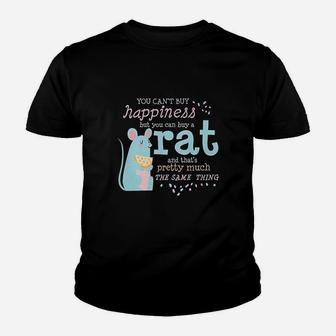 Happiness Rat Gift For Rat Lovers Owners Rat Mom Dad Youth T-shirt | Crazezy