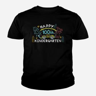 Happy 100Th Day Kindergarten School Sweat Shirt Teacher Stud Youth T-shirt | Crazezy DE