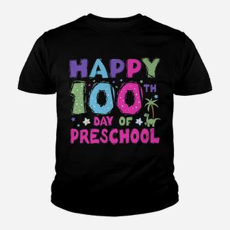 Happy 100Th Day Of Preschool - 100 Days Of Preschool Youth T-shirt | Crazezy
