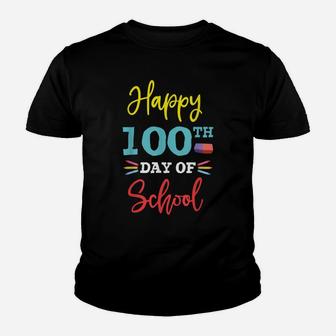 Happy 100Th Day Of School - 100 Days Celebration Youth T-shirt | Crazezy