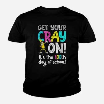 Happy 100Th Day Of School Get Your Crayon 100 Days Of School Youth T-shirt | Crazezy AU