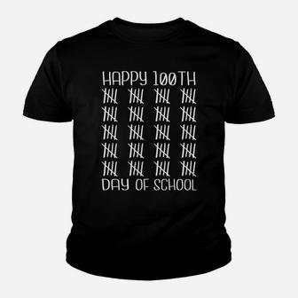 Happy 100Th Day Of School - Proud 100 Days Of Learning Youth T-shirt | Crazezy