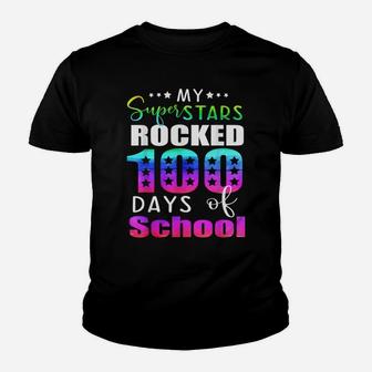 Happy 100Th Day Of School Teacher 100 Days Of School Saying Youth T-shirt | Crazezy AU