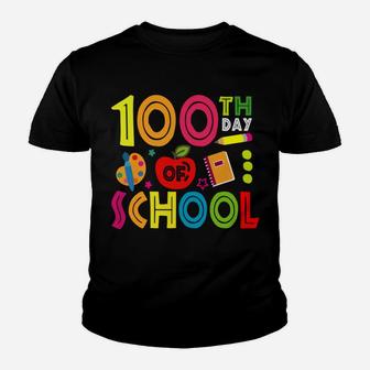 Happy 100Th Day Of School Teacher & Student 100Th Day School Youth T-shirt | Crazezy