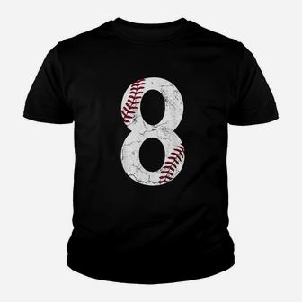 Happy Birthday 8Th 8 Year Old Baseball Youth T-shirt | Crazezy DE