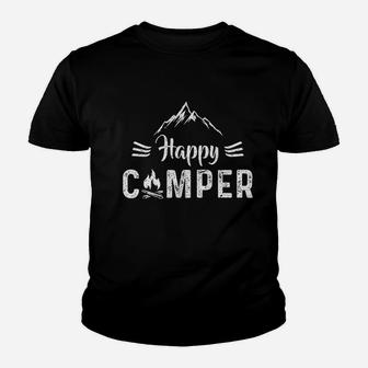 Happy Camper Camping Lovers Youth T-shirt | Crazezy
