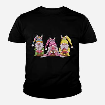 Happy Easter Gnomes With Bunny Ears Egg Hunting Easter Gnome Youth T-shirt | Crazezy UK