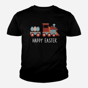Happy Easter Train Youth T-shirt | Crazezy UK