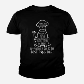 Happy Father's Day Dog Dad Father's Day Best Dog Dad Youth T-shirt | Crazezy AU
