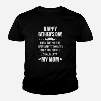 Happy Fathers Day From The Kid Bonus Step Dad Gift Youth T-shirt | Crazezy