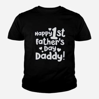 Happy First Fathers Day Youth T-shirt | Crazezy