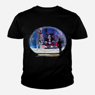 Happy Holidays From Seattle Santa In His Snow Globe Youth T-shirt - Monsterry DE