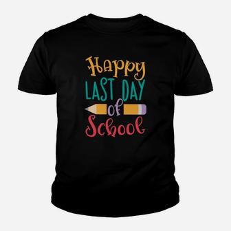Happy Last Day Of School T Shirt Summertime Teacher Tee Youth T-shirt | Crazezy