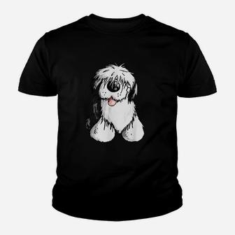 Happy Old English Sheepdog Youth T-shirt | Crazezy AU