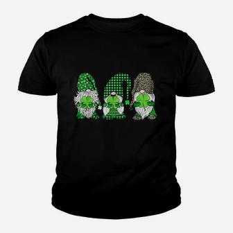 Happy St Patricks Day Three Gnomes Shamrock Gift Youth T-shirt | Crazezy AU
