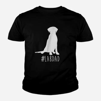 Hashtag Lab Dad Labrador Retriever Dad Youth T-shirt | Crazezy