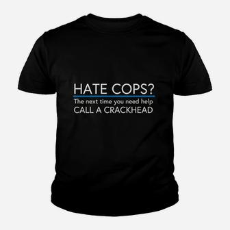 Hate Cops Youth T-shirt | Crazezy DE