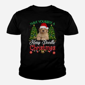Have Yourself A Merry Doodle Christmas Goldendoodle Dog Love Youth T-shirt | Crazezy AU