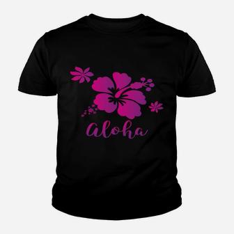 Hawaiian Islands Hibiscus Flower Aloha Lei Day T Shirt Youth T-shirt | Crazezy AU