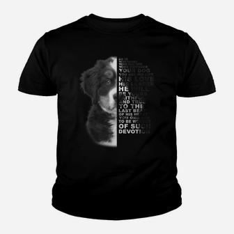 He Is Your Friend Your Partner Your Dog Bernese Mountain Dog Youth T-shirt | Crazezy