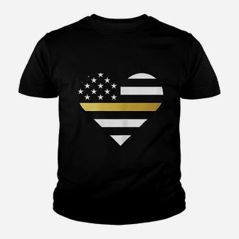 Heart American Flag Youth T-shirt | Crazezy