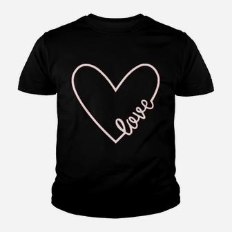 Heart Graphic Valentines Day Love Blouse Youth T-shirt | Crazezy