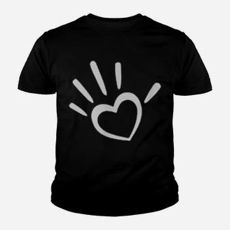 Heart Love Hands Sign Valentines Youth T-shirt - Monsterry
