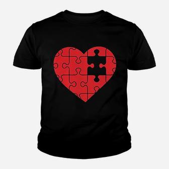 Heart Puzzle Youth T-shirt | Crazezy
