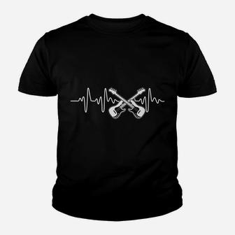 Heartbeat Bass Guitar Youth T-shirt | Crazezy AU