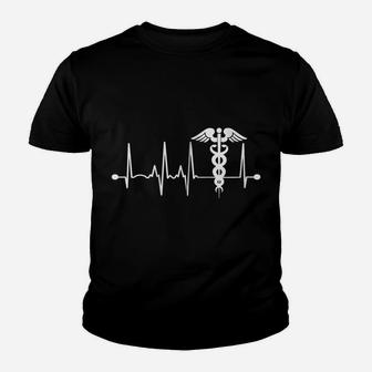 Heartbeat Caduceus For Women Men Nurse Physician Doctor Zip Hoodie Youth T-shirt | Crazezy