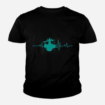 Heartbeat Drummer Drums Youth T-shirt | Crazezy DE