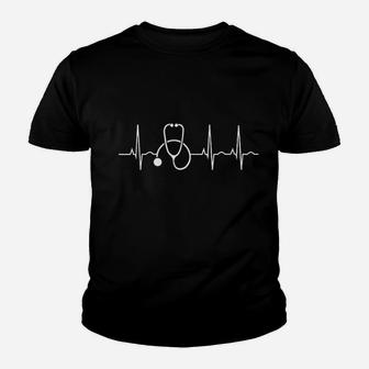Heartbeat Nurse Medical Doctor Youth T-shirt | Crazezy