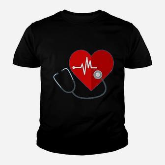 Heartbeat Nurses Youth T-shirt | Crazezy CA