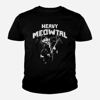 Heavy Meowtal - Cat Lover Gifts - Heavy Metal Music Gift Youth T-shirt | Crazezy DE
