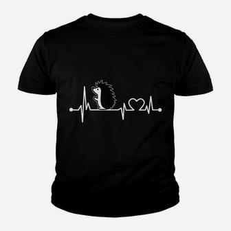 Hedgehog Heartbeat Funny Animal Cool Lover Gift Youth T-shirt | Crazezy UK