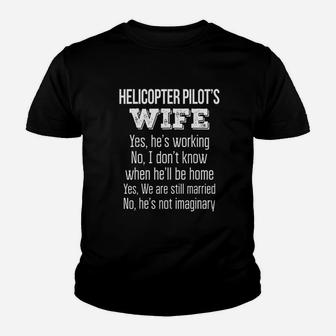 Helicopter Pilots Wife Youth T-shirt | Crazezy DE