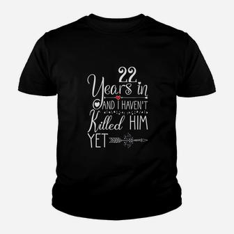 Her Just Married 22 Years Youth T-shirt | Crazezy