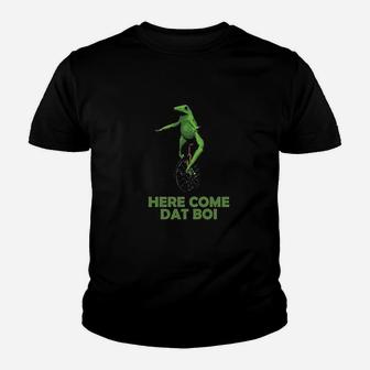 Here Come Dat Boi Meme Frog Funny Unicycle Youth T-shirt | Crazezy AU