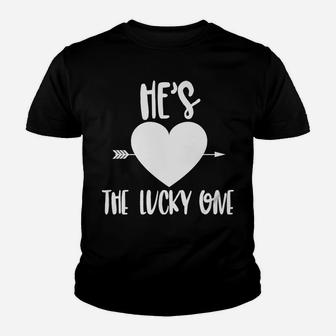 Hes The Lucky One Matching Couples Shirt St Patrick Day Youth T-shirt | Crazezy