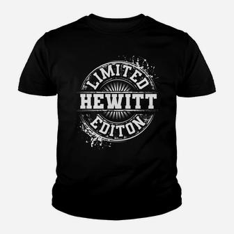 Hewitt Funny Surname Family Tree Birthday Reunion Gift Idea Youth T-shirt | Crazezy