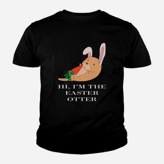Hi Im The Easter Otter Funny Bunny Costume Youth T-shirt - Thegiftio UK