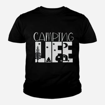 Hiking Camping Youth T-shirt | Crazezy