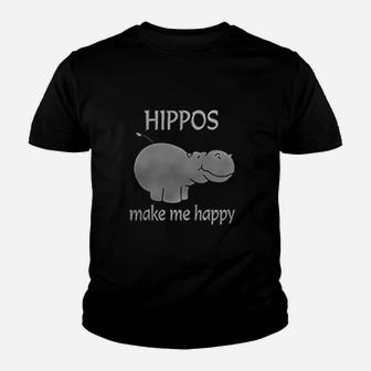 Hippo Happy Youth T-shirt | Crazezy