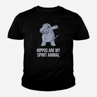 Hippos Are My Spirit Animal Hippo Youth T-shirt | Crazezy