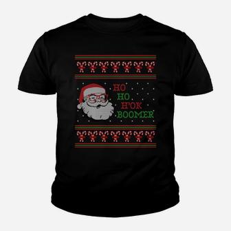 Ho Ho H' Ok Boomer Okay Boomer Ugly Christmas Sweater-Style Sweatshirt Youth T-shirt | Crazezy CA
