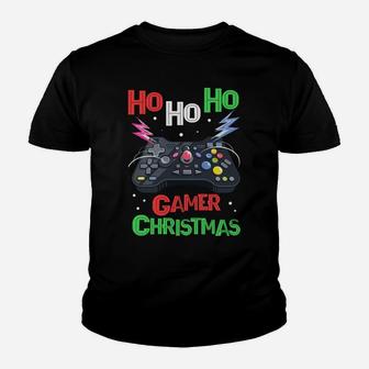 Ho Ho Ho Gamer Christmas - Amusement Game Youth T-shirt | Crazezy