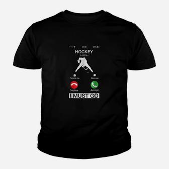 Hockey Is Calling And I Must Go Funny Phone Screen Youth T-shirt | Crazezy