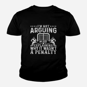 Hockey Player Arguing Gift Funny Ice Hockey Youth T-shirt | Crazezy